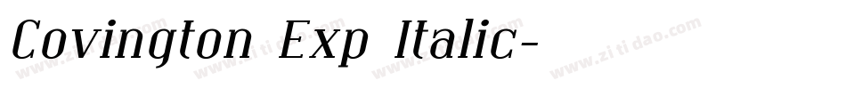 Covington Exp Italic字体转换